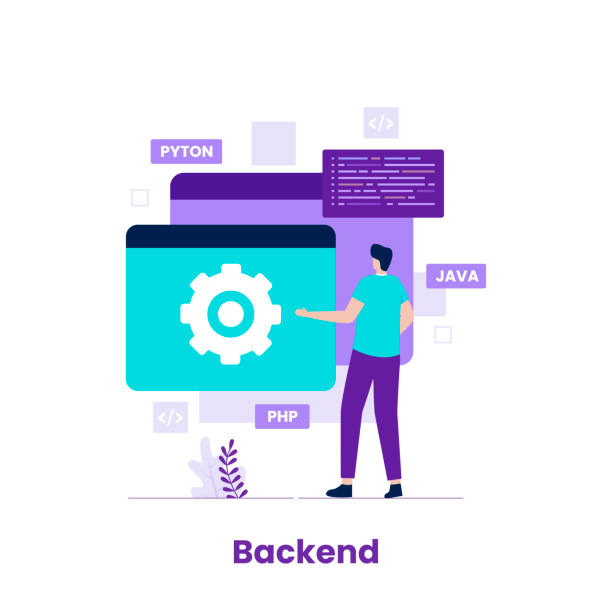 flat design backend of developer concept - 系統(tǒng)軟件 幅插畫檔、美工圖案、卡通及圖標